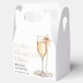 Parel en Prosecco Elegante Bruiloftsborrel Bedankdoosjes (Geopend)