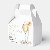 Parel en Prosecco Elegante Bruiloftsborrel Bedankdoosjes (Voorkant Zijde)