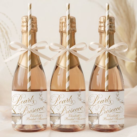 Parel en Prosecco Mini Sparkling Wijnetiket