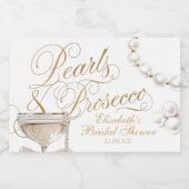 Parel en Prosecco Mini Sparkling Wijnetiket (Enkel label)