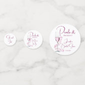 Parel en Prosecco Moderne Elegante Bruidsmeisjes B Confetti (Voorkanten)