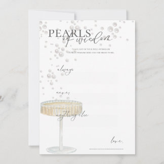 Parel en Prosecco Parels van Wijsheid Bruidsadvies Kaart