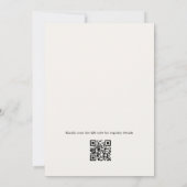 Parel- en Prosecco QR-code Bruidsuitnodiging Kaart (Achterkant)