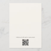 Parel- en Prosecco QR-code Bruidsuitnodiging Kaart (Achterkant)