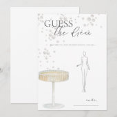 Parel- en Prosecco Raad het Bruidsjurk Bruiloftssp Kaart (Voorkant / Achterkant)
