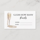 Parel- en Prosecco raad hoeveel spelkaarten Informatiekaartje (Voorkant)