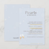 Parel- en Prosecco-reactiekaart RSVP Kaartje (Voorkant / Achterkant)
