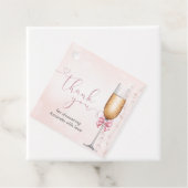 Parel- en Prosecco Roze Bruidsdouche  Bedankjes Labels (In situ)