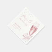 Parel en Prosecco Roze Bruidsdouche Servet (Hoek)