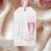 Parel- en Prosecco Roze Bruidsfeest Labels Cadeaulabel
