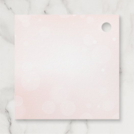 Parel- en Prosecco Roze Bruidsmeisjeshuwelijk  Bedankjes Labels (Achterkant)