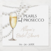 Parel en Prosecco Sparkling Wijnetiket (Enkel label)