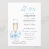 Parel- en Prosecco Whimsical Chic Menukaarten Menu (Voorkant)