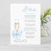 Parel- en Prosecco Whimsical Chic Menukaarten Menu (Staand voorkant)