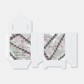 Parel- en Roze Hortensia Cadeausdoos Bedankdoosjes (Uitgevouwen)