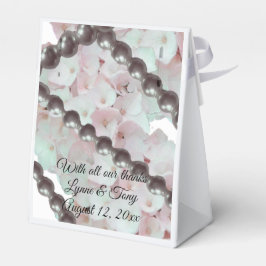 Parel- en Roze Hortensia Favor Doos Bedankdoosjes