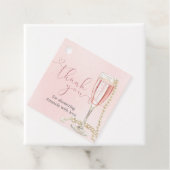 Parel- en Roze Prosecco Bruidsdiner  Bedankjes Labels (In situ)