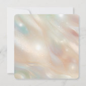 Parel en Shell Elegante klassieke bruiloft uitnodi Kaart (Achterkant)