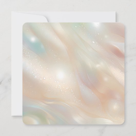 Parel en Shell Elegante klassieke bruiloft uitnodi Kaart (Achterkant)