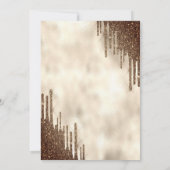 Parel Espresso Strik Glitter Druppels  Kaart (Achterkant)
