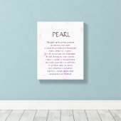 Parel geboortesteen - juni gedicht kunst canvas afdruk (Insitu (Houten vloer))