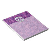 Parel Gelijk Kanker Zodiac-teken op Digitale Camou Notitieblok (Schuin)