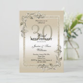 Parel Glans & Glitter 30e trouwdagjubileum Kaart (Staand voorkant)