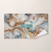 Parel Golden Girly Botswana Agaat Custom Monogram Bad Handdoek (Handdoek)