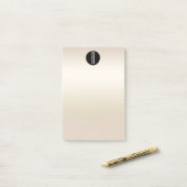 Parel Goud Glans Glam Kraft Rustieke Monogram Post-it® Notes (Op bureau)
