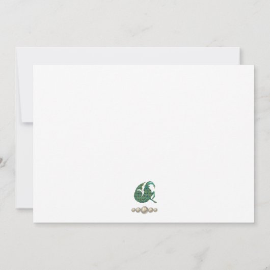 Parel & gouden juwelen Steenbok Zodiac Sign Notitiekaartje (Achterkant)