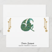 Parel & gouden juwelen Steenbok Zodiac Sign Notitiekaartje (Voorkant / Achterkant)