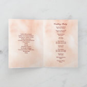 Parel Hart Bloemen Roos Vlinder Gevouwen Bruiloft Programma (Binnen)