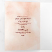 Parel Hart Bloemen Sinaasappel Bloemen Vlinder Bru Drieluik Programma (Binnenzijde eerst)