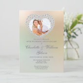 Parel Hart Foto 30e trouwdag Kaart (Staand voorkant)