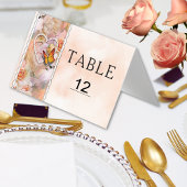 Parel Hart Sinaasappel Bloemen Vlinder Tafel Numme Kaart