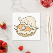 Parel in een oester papieren servetten (Insitu)