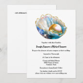 Parel in oesterschelp iriserende shimmer strand kaart (Voorkant / Achterkant)