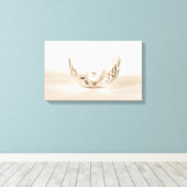 parel in zeeschelp canvas afdruk (Insitu (Houten vloer))