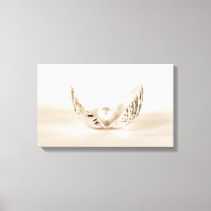 parel in zeeschelp canvas afdruk