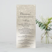 Parel Ivoor Glitter Ombre Metalen folie Menu (Staand voorkant)
