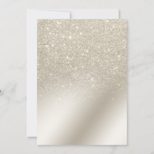 Parel Ivoor Glitter Ombre Metallic 60e verjaardag Kaart (Achterkant)