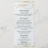Parel - Krans Monogram & Dankjeweluitnodiging Menu (Voorkant)