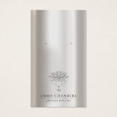 Parel Lotus Bloem Oorbel Sieraden Display Kaarten Visitekaartje (Voorkant)