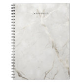 parel marmer dubbel monogram notitieboek (Voorkant)