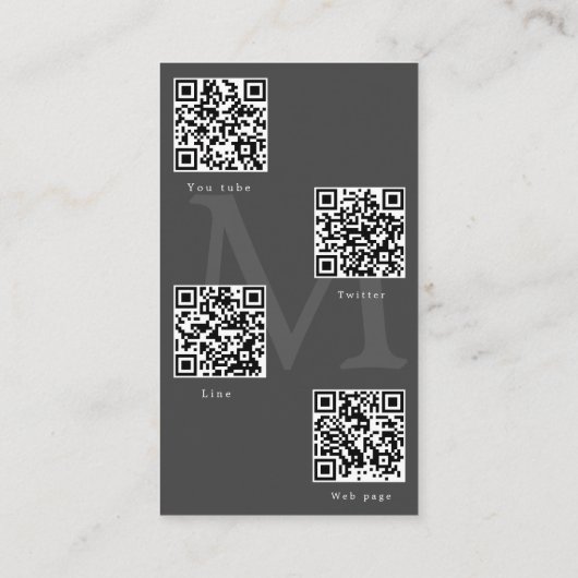 Parel Marmer Masculine foto arcode Visitekaartje (Achterkant)