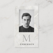 Parel Marmer Masculine foto arcode Visitekaartje (Voorkant)