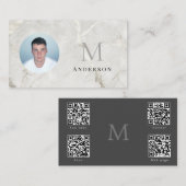 Parel Marmer Masculine foto arcode Visitekaartje (Voorkant / Achterkant)