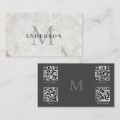 Parel Marmer Masculine foto arcode Visitekaartje (Voorkant / Achterkant)