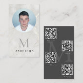 Parel Marmer Masculine foto arcode Visitekaartje (Voorkant / Achterkant)
