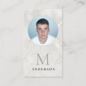 Parel Marmer Masculine foto arcode Visitekaartje (Voorkant)
